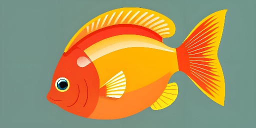 a fish that is orange and yellow with a yellow tail