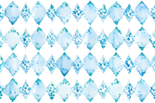 a close up of a pattern of blue and white diamonds