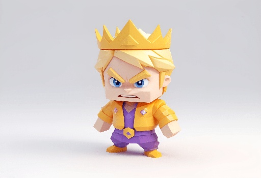 a small toy of a man with a crown on his head