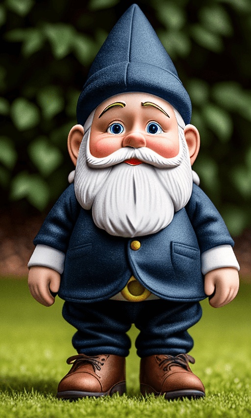 a gnome that is standing in the grass