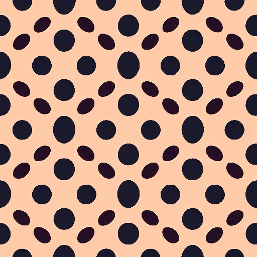 a close up of a pattern of black and orange dots