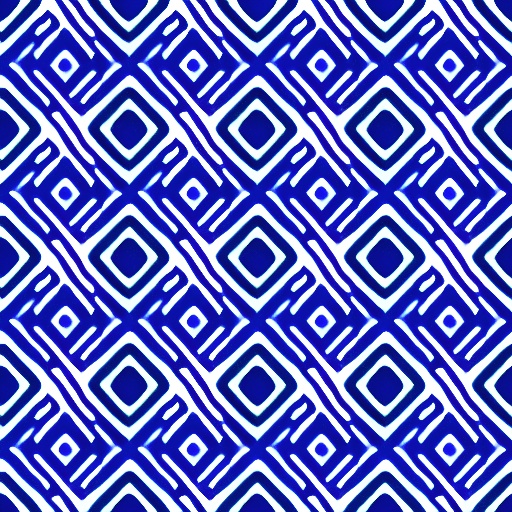 a blue and white abstract pattern with wavy lines