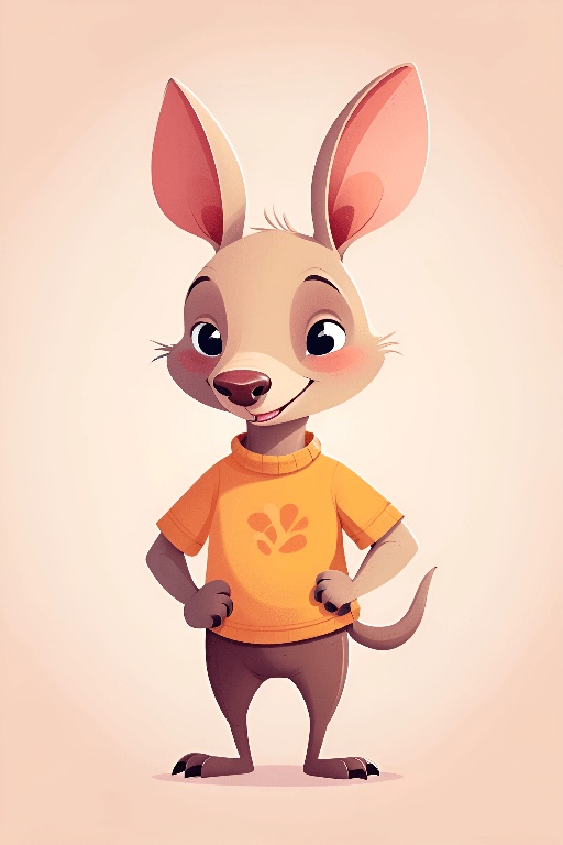 cartoon illustration of a mouse with a t - shirt on