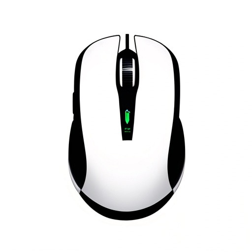 a computer mouse with a green button on it