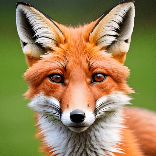 a close up of a fox with a very big eyes