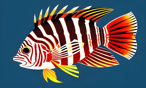 a fish that is painted in a very colorful way