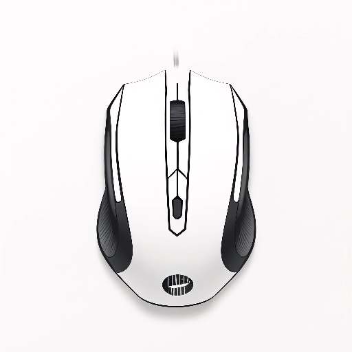 a computer mouse that is on a white surface