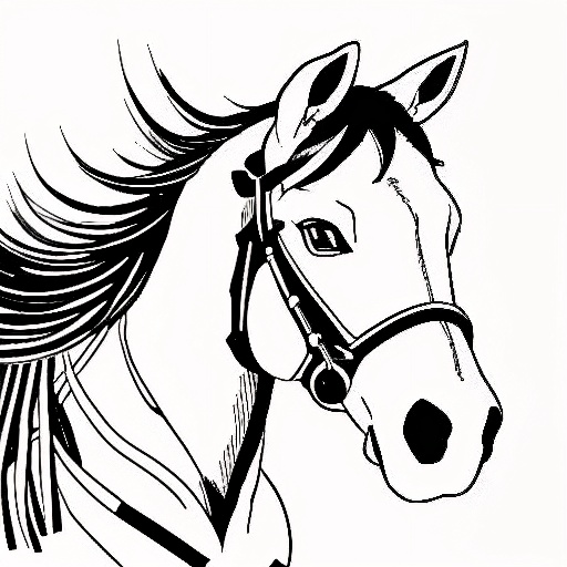 a close up of a horse with a bridle on its head
