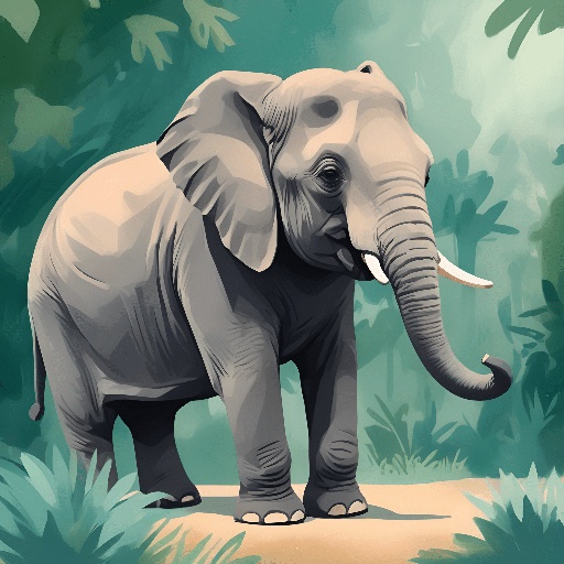 a elephant that is standing in the grass