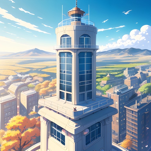 a clock tower on top of a building in a city