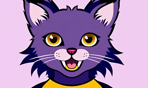 cartoon cat with yellow collar and yellow shirt on