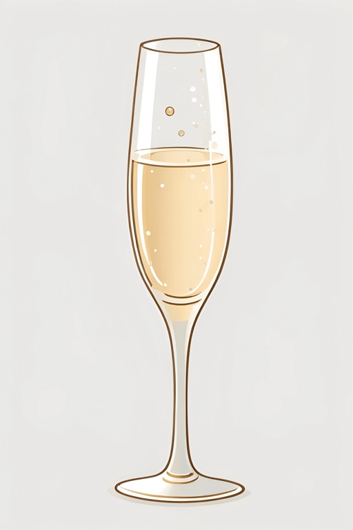 a glass of champagne with bubbles in it