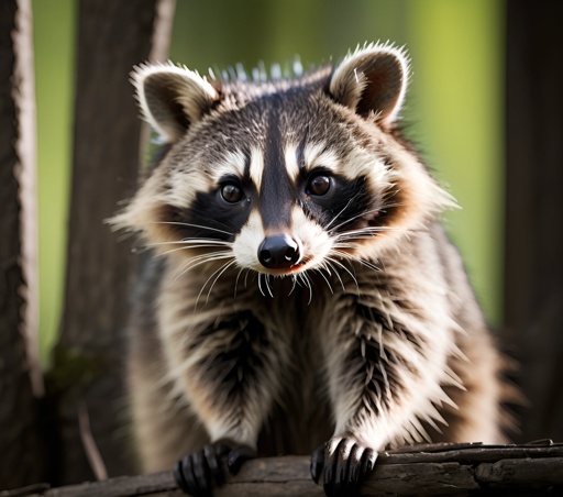 a raccoon that is standing on a branch