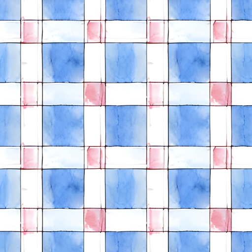 a close up of a tiled surface with a red and blue design