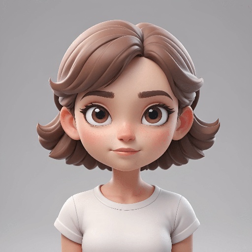 a close up of a cartoon girl with a white shirt