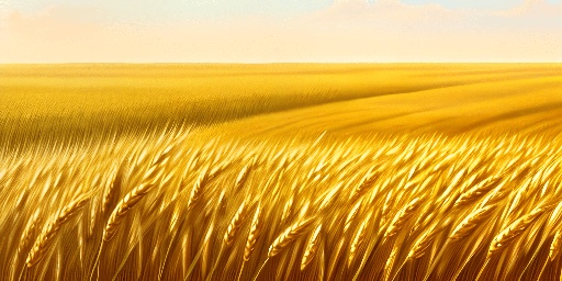 a field of wheat in the middle of a sunny day