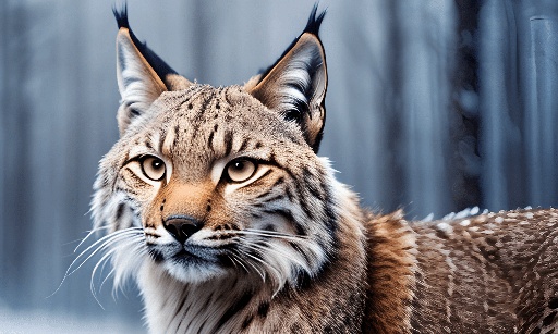 lynx with a very large head and long ears