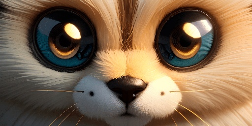 a cat with blue eyes and a white nose
