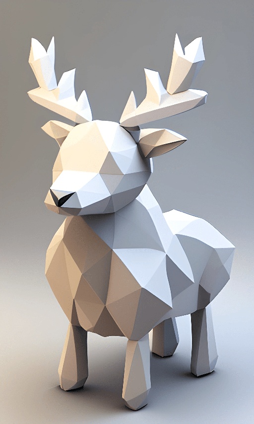 a paper sculpture of a deer made of paper